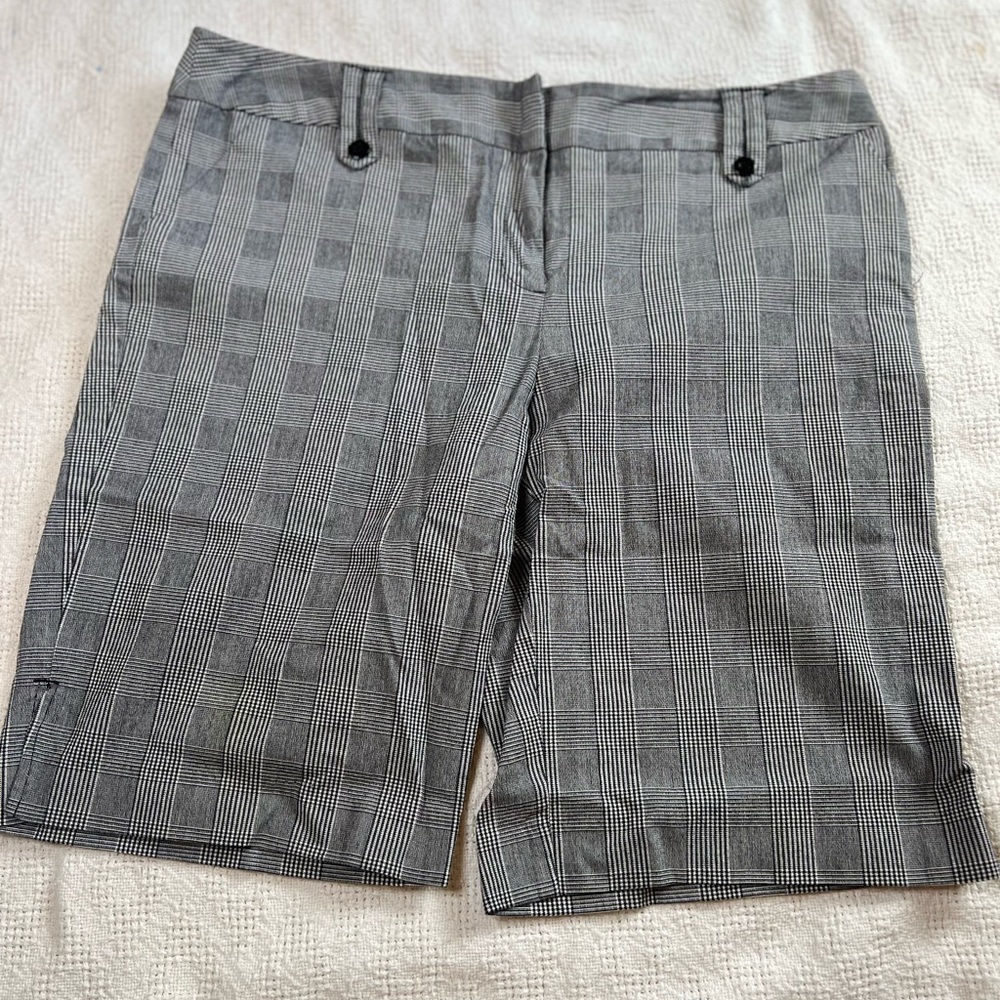 Black and White Plaid Shorts